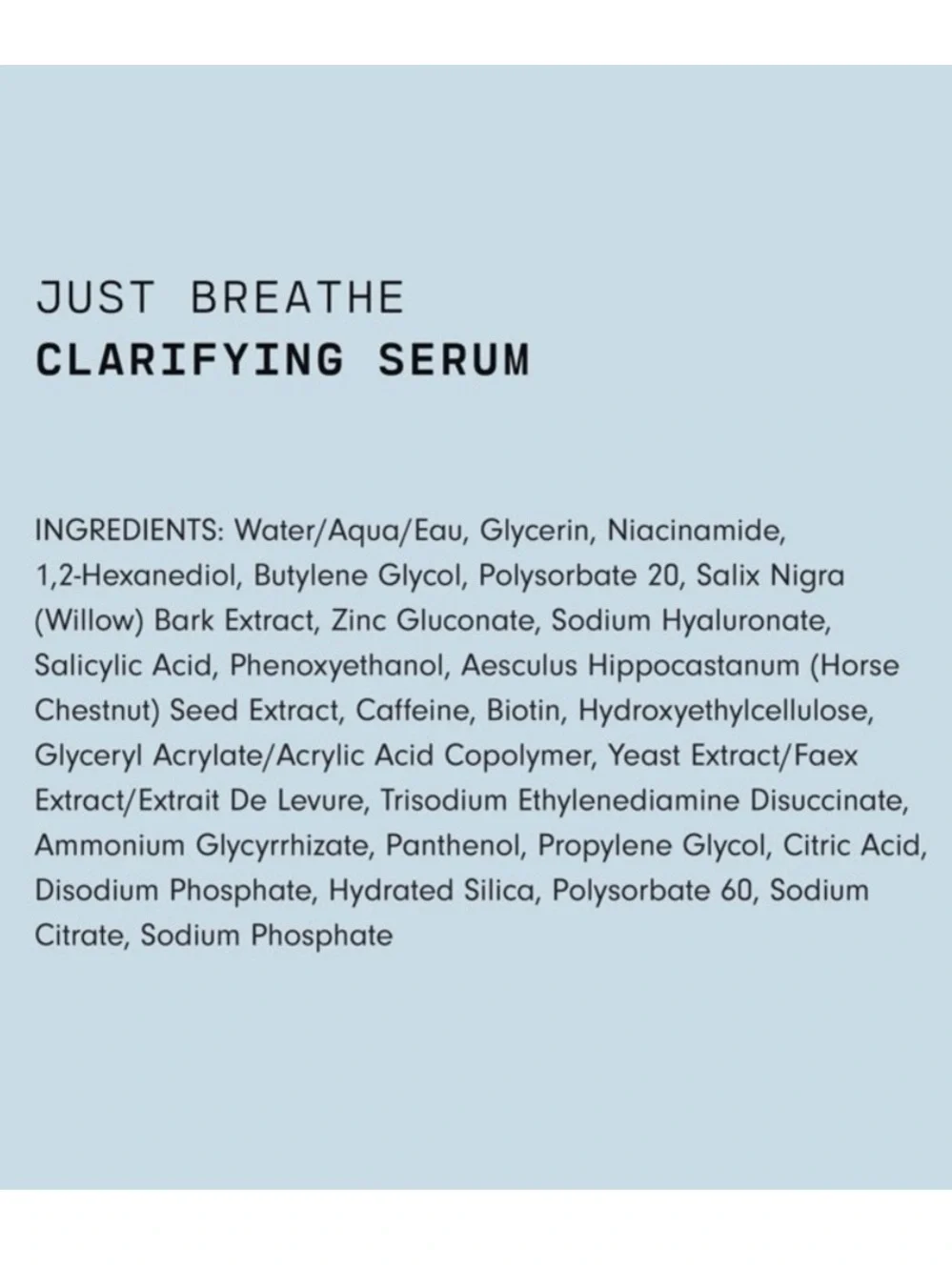 Versed Just Breathe Clarifying Serum - Light Blue